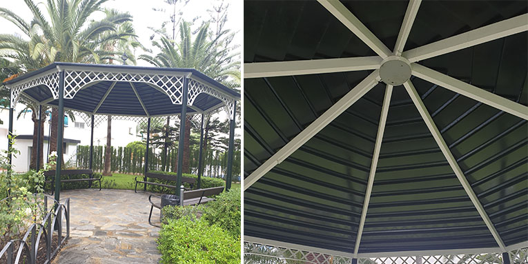 Restauración de pérgola metálica